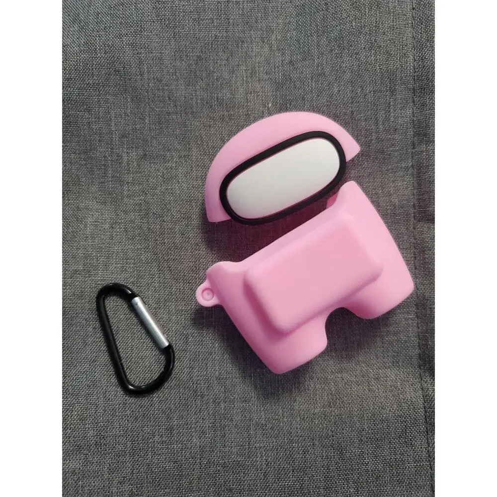 New Among Us Imposter AirPods Case Pink Imposter - Picture 1 of 6